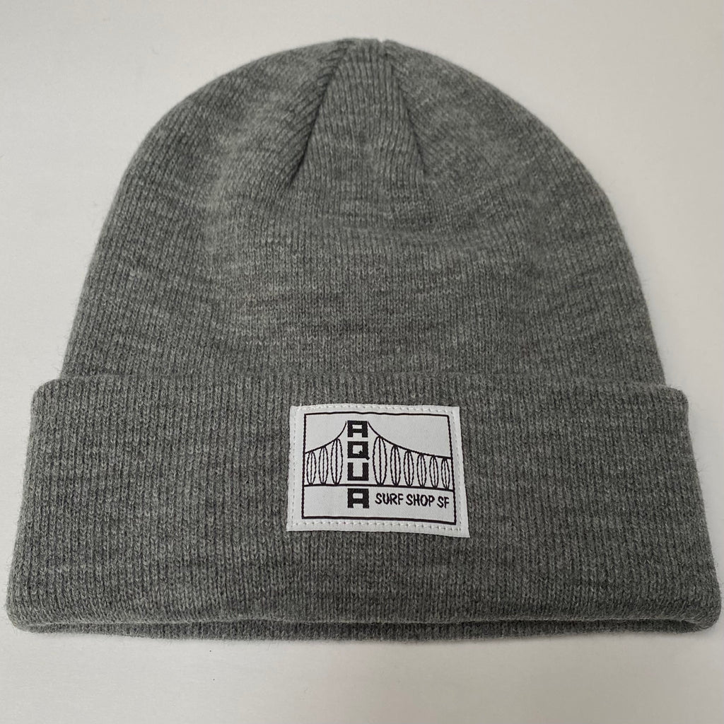 BRIDGE KNIT BEANIE WHT/BLK LABEL