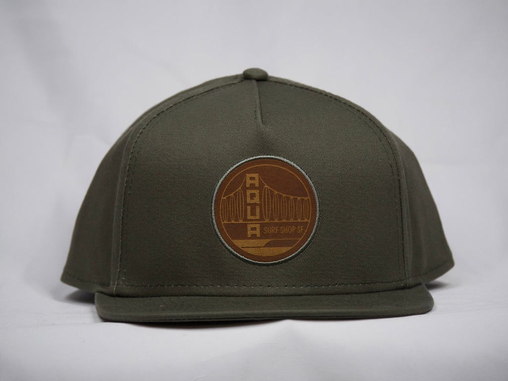 BROWN PATCH AQUA HAT