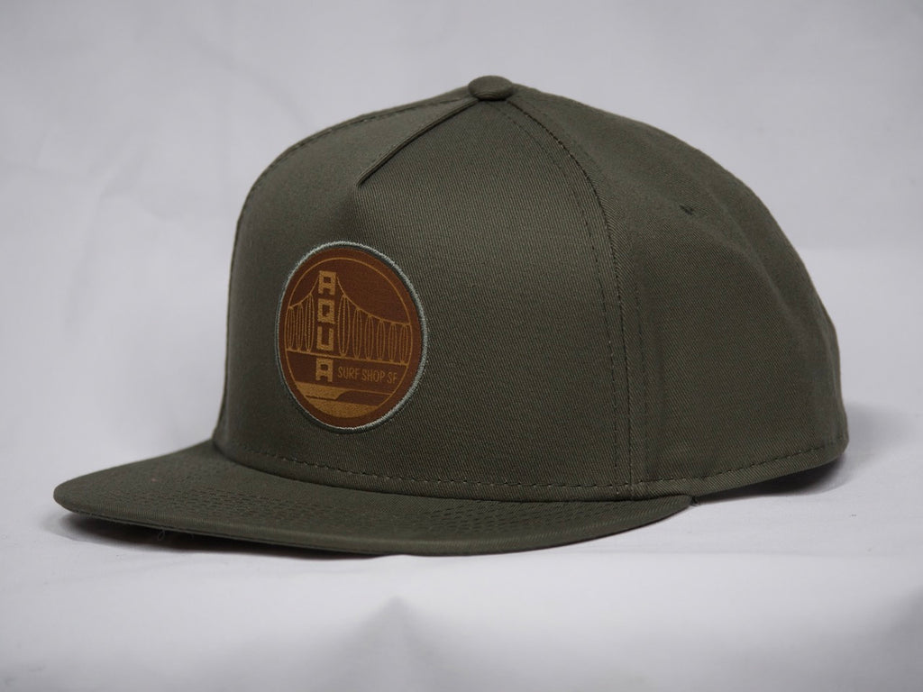 BROWN PATCH AQUA HAT